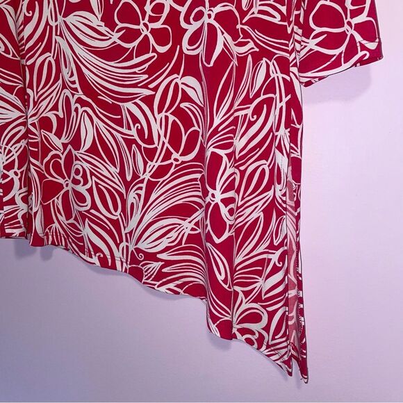 Susan Graver S Floral Tunic Liquid Knit QVC Pink - Picture 8 of 8